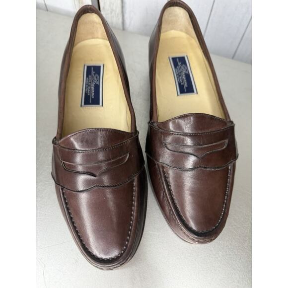 Cole Haan BRAGANO Italy Brown Smooth Leather Loafers Shoes Men’s 8 Womens 9/9.5 main image 7